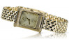 Жълт 14k 585 златен Дамски ръчен часовник Geneve lw002ydg&lbw004y