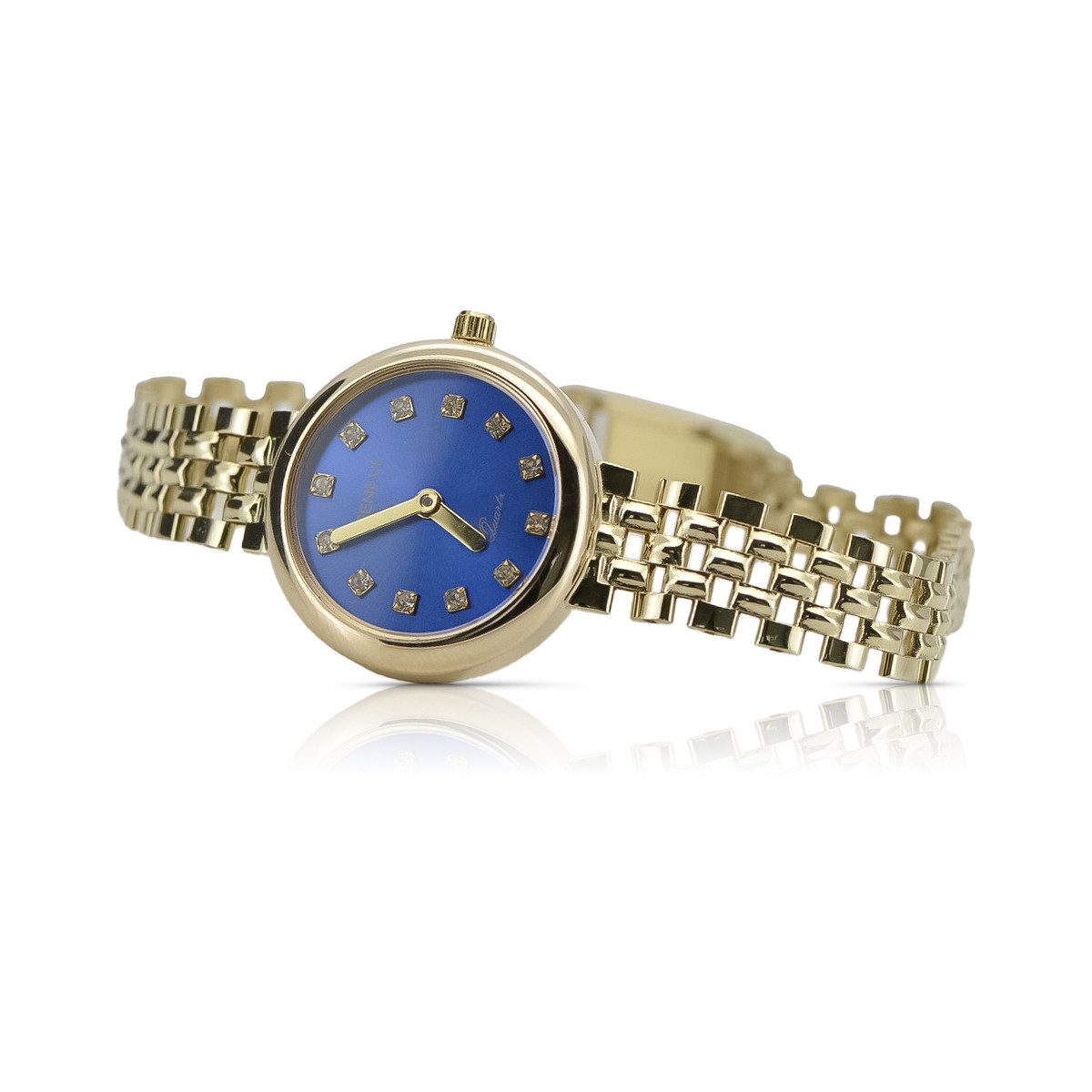 копие на великолепния дамски часовник Geneve 14k злато Lw011ydb