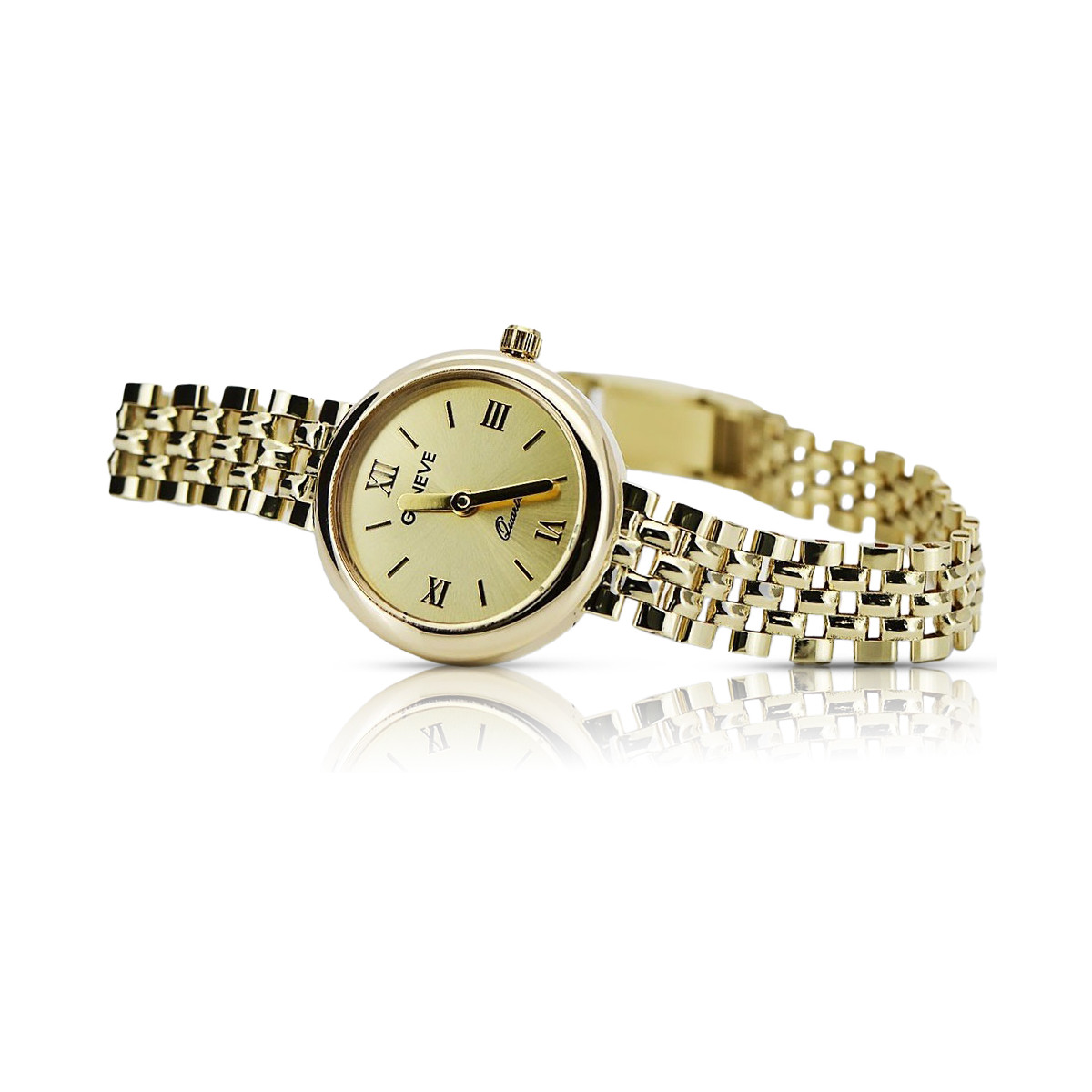 копія жіночого годинника Gorgeous Geneve 14k Gold Lw011ydb