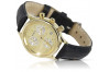 Italian Yellow 14k gold wristwatch Lady Geneve Swiss watch lw019y