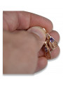 Vintage rose pink 14k 585 gold alexandrite earrings vec067 Vintage