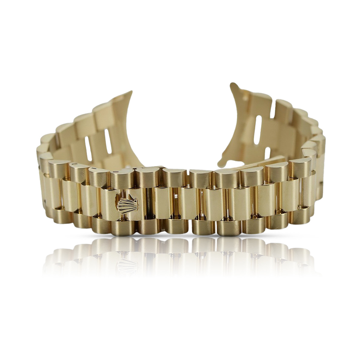 Bracelet de montre de style Rolex en or jaune 14 carats pour homme mbw015y