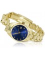 Złoty zegarek damski 14k 585 z bransoletą Geneve w stylu Rolex lw020ydbl&lbw009y