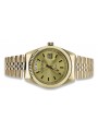 reloj de Oro para Hombre con Brazalete 14k Geneve mw013ydy&mbw016y