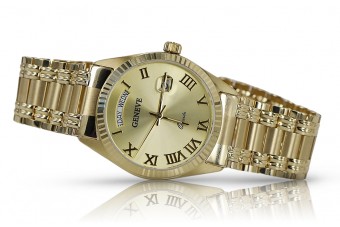 Reloj de hombre en oro amarillo 585 de 14 quilates Geneve mw013ydg&mbw006yo