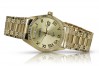 Желтые мужские часы из золота 14 карат 585 пробы Geneve mw013ydg&mbw012yo