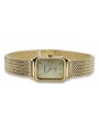 reloj Geneve de oro de 14 quilates para mujer con brazalete Lw023y&lbw004y