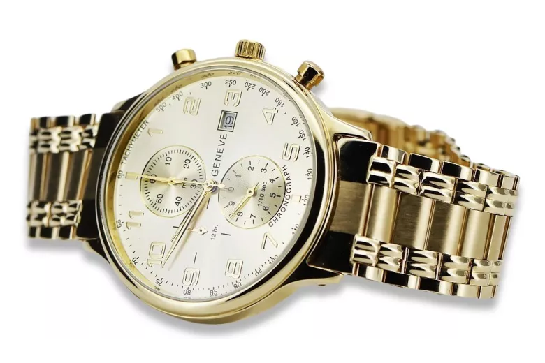 copie a ceasului din aur de 14k 585 cu brățară Geneve mw005ydg&mbw006y