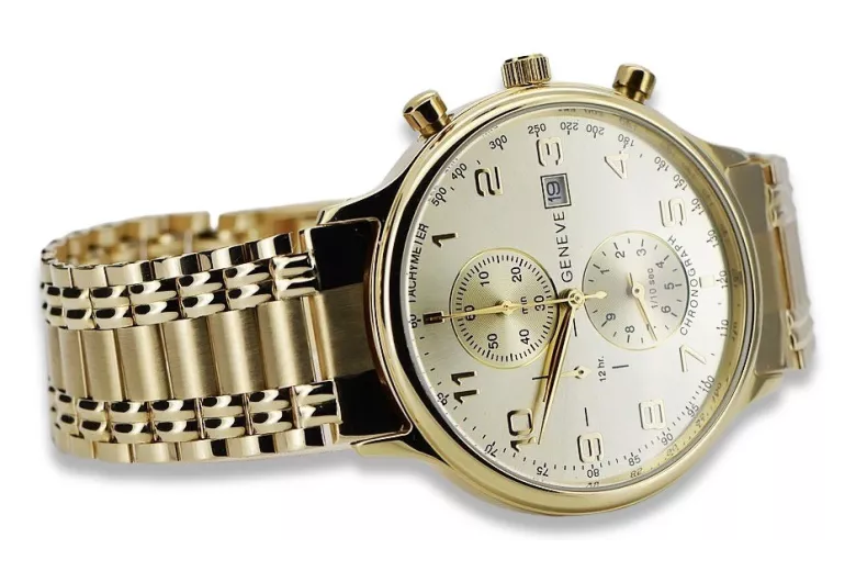 reloj de oro 14k 585 con pulsera Geneve mw005ydg&mbw006y