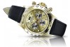 Жовтий 14k 585 золотий чоловічий женевий годинник Rolex style mw014y
