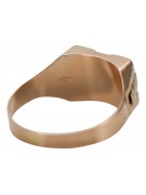 Rose rose russe 14k 585 or Chevalière homme csc009rw