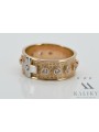 Rosyjski radziecki różowe złoto 14k 585 Vintage pierścionek vrn001