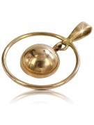 "14 Karat 585 Gold, Originales Vintage-Roségold Kreis-Anhänger, Keine Steine" vpn031