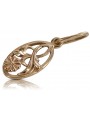 "Vintage Inspired 14K 585 Rose Gold Leaf Pendant without Stones" vpn038