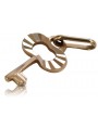 "Bez Kamieni, 14k Vintage różowe złoto 585, Oryginalny klucz wisior" vpn049