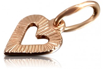 "Безкаменен 14k розово златен винтидж медальон в формата на сърце" vpn087