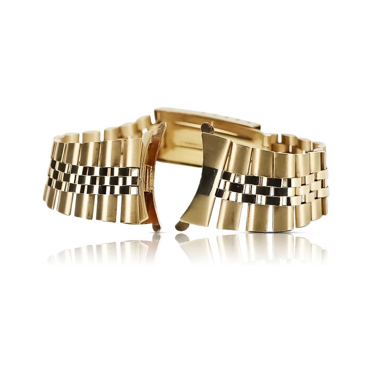 Yellow 14k gold man's Rolex style watch bracelet mbw018yo