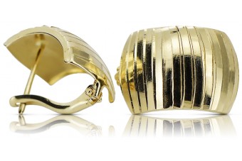 Italian yellow 14k 585 gold earrings cen034y