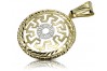 "Pandantiv elegant grecesc din aur alb și galben de 14K, produs italian autentic" cpn020yw
