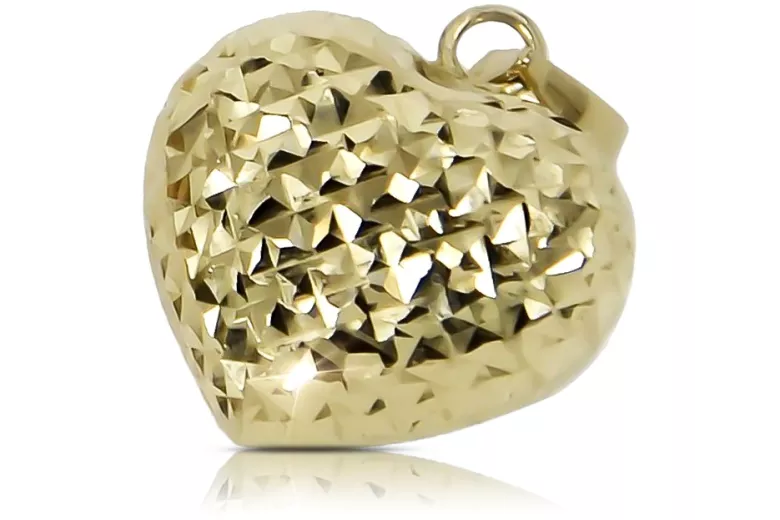 Кулон с золотым сердцем ★ zlotychlopak.pl ★ Золотой образец 585 333 низкая цена