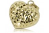 Amarillo 14k oro hermoso corazón moderno colgante cpn015y