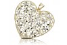 "Luxurious 14K Yellow White Gold Heart Pendant from Italy" cpn002yw