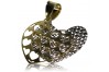 Эксклюзивный кулон в форме сердца из 14-каратного желтого и белого золота 585 пробы cpn024yw
