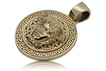Gold 14k jellyfish modern greek pendant cpn053y