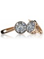 Vintage silver rose gold plated 925 Zircon earrings vec107rp