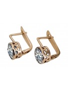 Vintage silver rose gold plated 925 Zircon earrings vec107rp