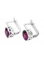 Vintage 925 Silver Amethyst earrings vec107s