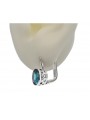 Vintage 925 Silver Aquamarine earrings vec107s
