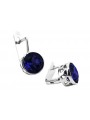 Vintage 925 Silver Sapphire earrings vec107s