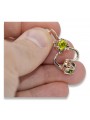 "Cercei Peridot originali din aur roz de 14k, design vintage rusesc vec018" style