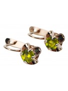 "Cercei Peridot originali din aur roz de 14k, design vintage rusesc vec018" style