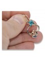 Vintage silver rose gold plated 925 Aquamarine earrings vec018rp