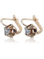Vintage silver rose gold plated 925 Zircon earrings vec018rp