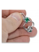 Vintage 925 Silver Emerald earrings vec018s