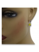 Vintage 925 Silver Peridot earrings vec018s