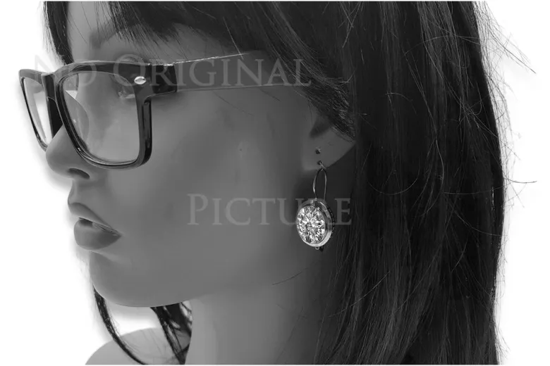 Boucles d'oreilles en or rose 14 carats 585 de style vintage vec114