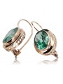 Vintage silver rose gold plated 925 Emerald earrings vec114rp