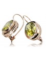 Vintage silver rose gold plated 925 Peridot earrings vec114rp