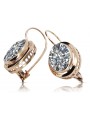 Vintage silver rose gold plated 925 Zircon earrings vec114rp