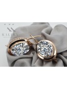 Vintage silver rose gold plated 925 Zircon earrings vec114rp