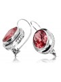 Vintage 925 Silver Ruby earrings vec114s