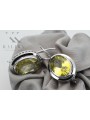 Russische Vintage-Ohrringe aus 925er Silber mit Peridot vec114s