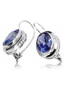 Vintage 925 Silver Sapphire earrings vec114s