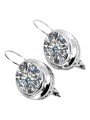 Vintage 925 Silver Zircon earrings vec114s