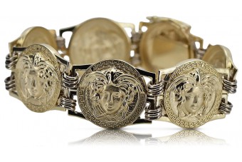 Italian yellow greek jellyfish 14k 585 gold bracelet cb165yw