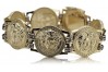 Italienisches gelbes griechisches Quallen-Armband 14 Karat 585 Gold cb165yw